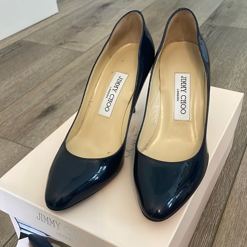 Jimmy Choo Gilbert navy blue pump, size 36